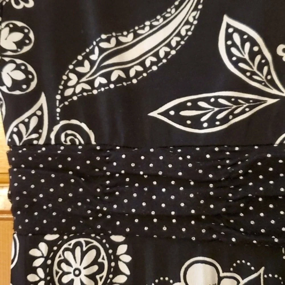 Bonnie Jean Girls Black Floral Short Sleeve Stretchy Dress‎ Size 7